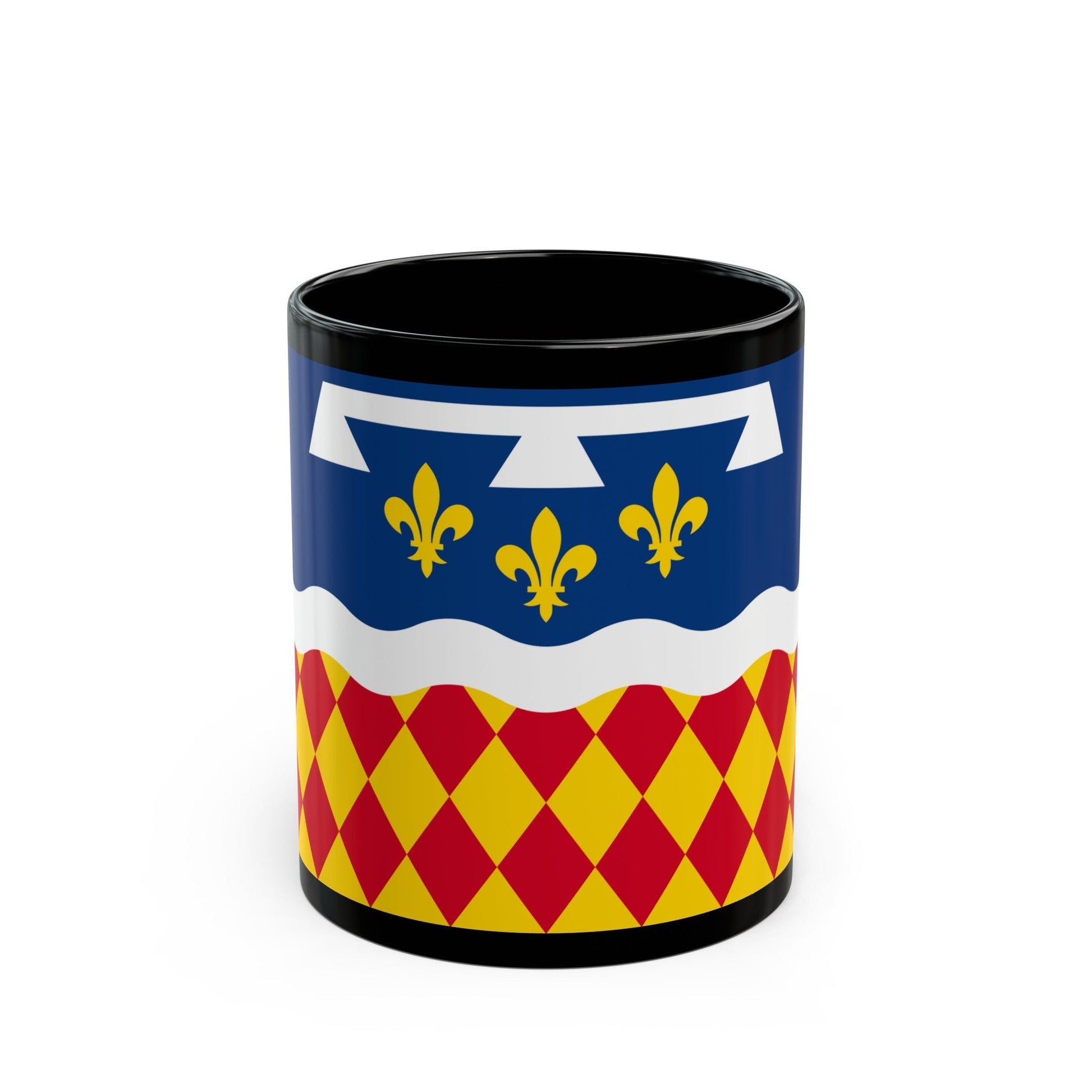 Flag of Charente France 2 - Black Coffee Mug-11oz-The Sticker Space