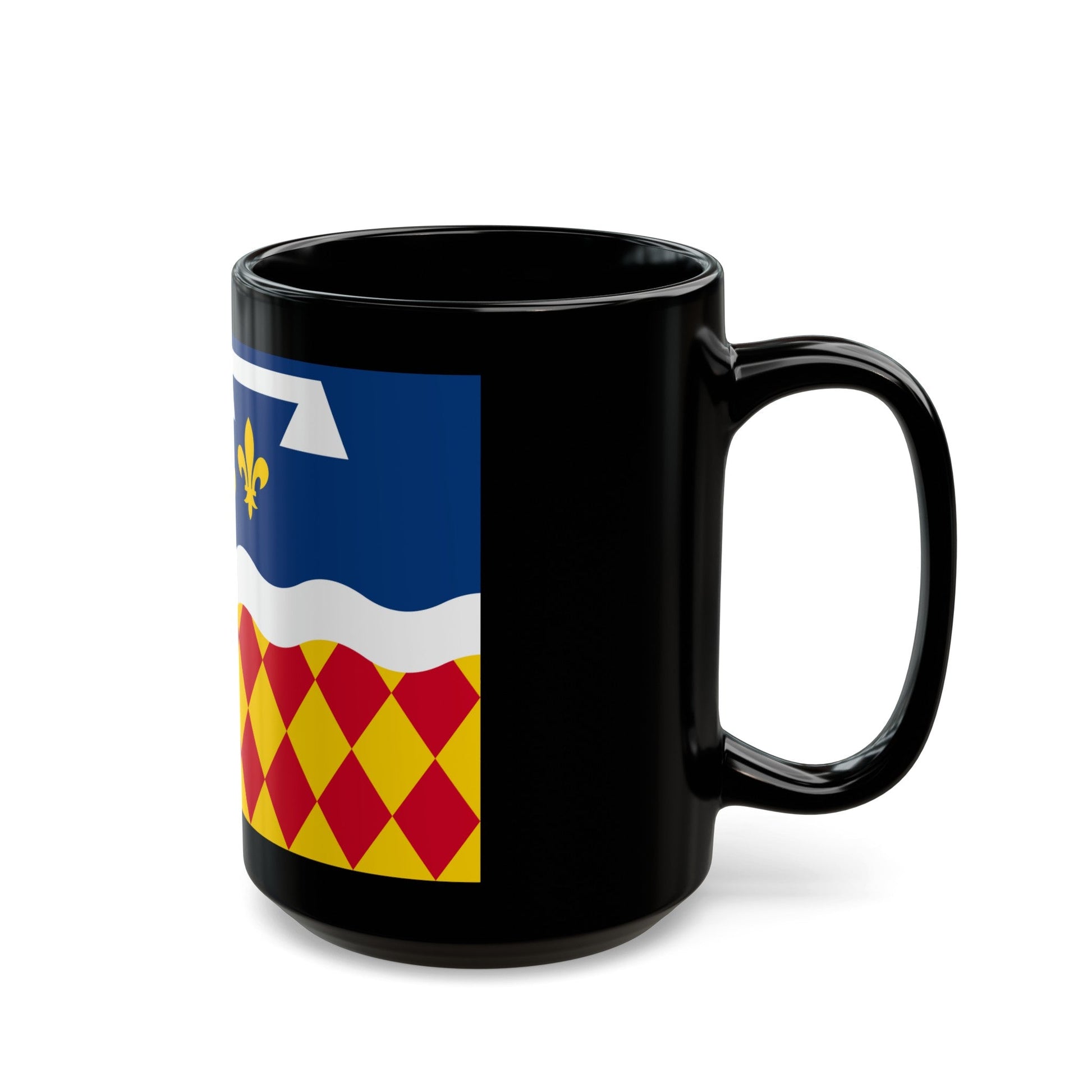 Flag of Charente France 2 - Black Coffee Mug-The Sticker Space