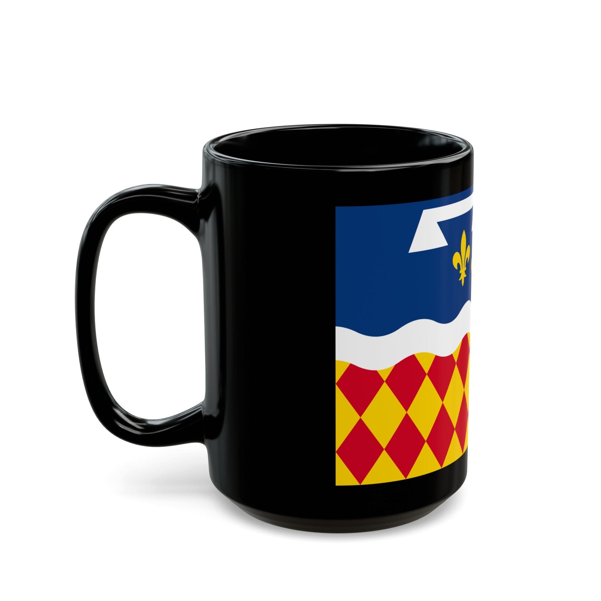 Flag of Charente France 2 - Black Coffee Mug-The Sticker Space