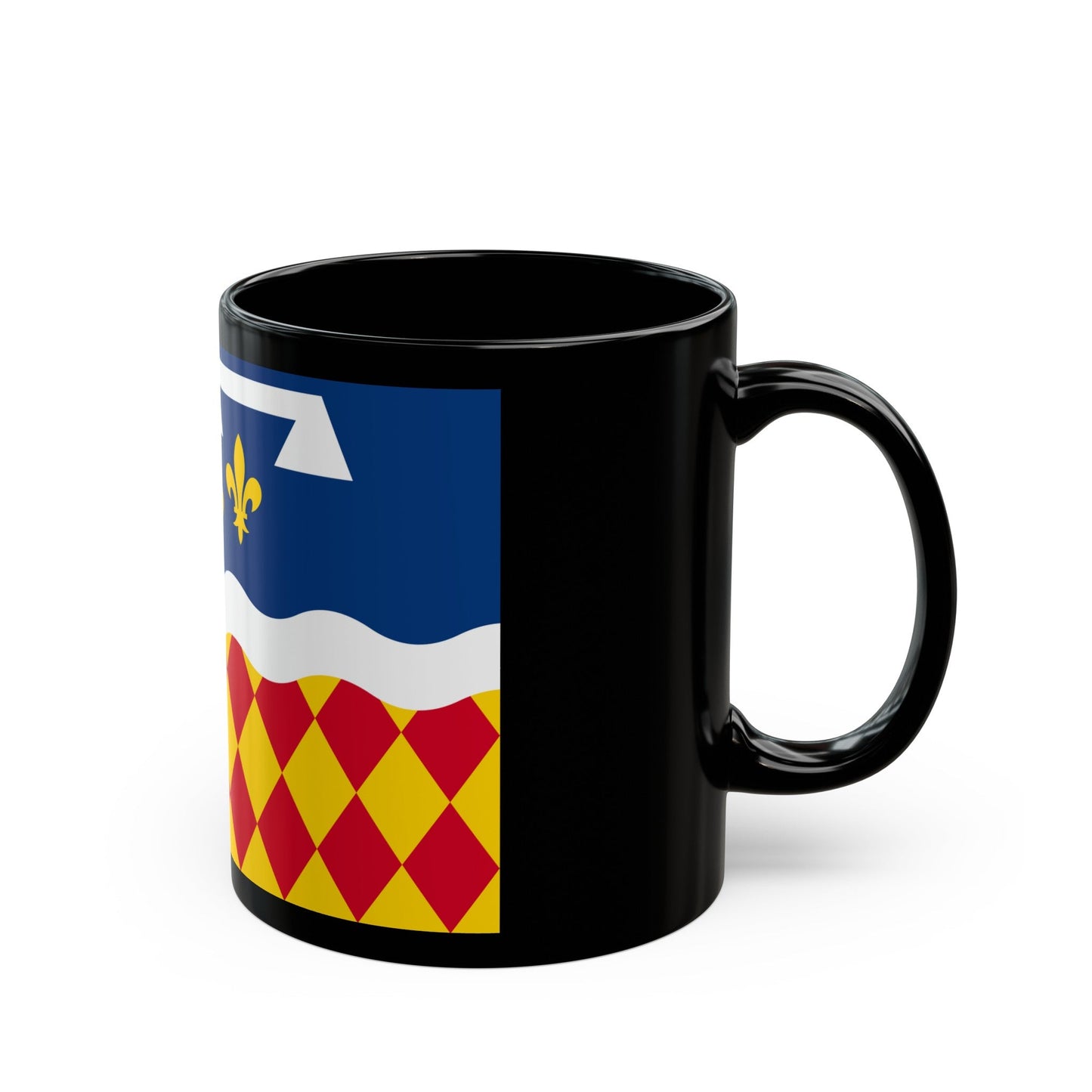 Flag of Charente France 2 - Black Coffee Mug-The Sticker Space