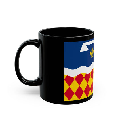 Flag of Charente France 2 - Black Coffee Mug-The Sticker Space