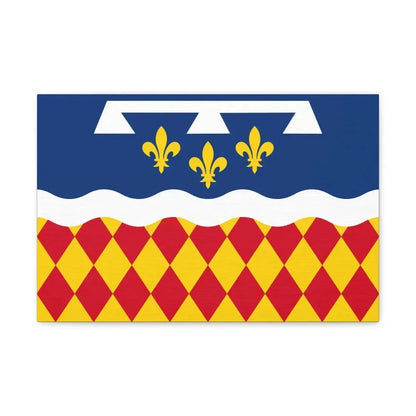 Flag of Charente France 2 - Canvas Wall Art 18″ x 12″ 1.25" - The Sticker Space
