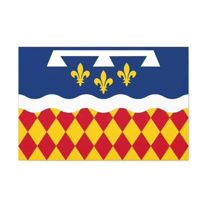 Flag of Charente France 2 - Canvas Wall Art 30" x 20" 1.25" - The Sticker Space