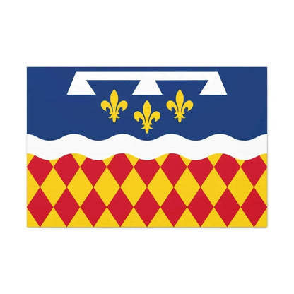 Flag of Charente France 2 - Canvas Wall Art 36" x 24" 1.25" - The Sticker Space