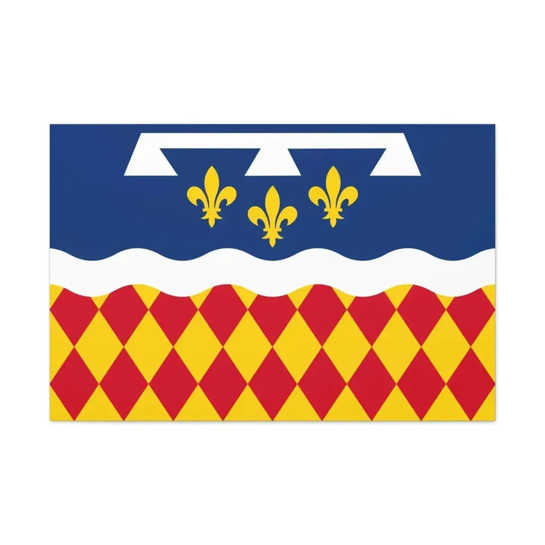 Flag of Charente France 2 - Canvas Wall Art - The Sticker Space