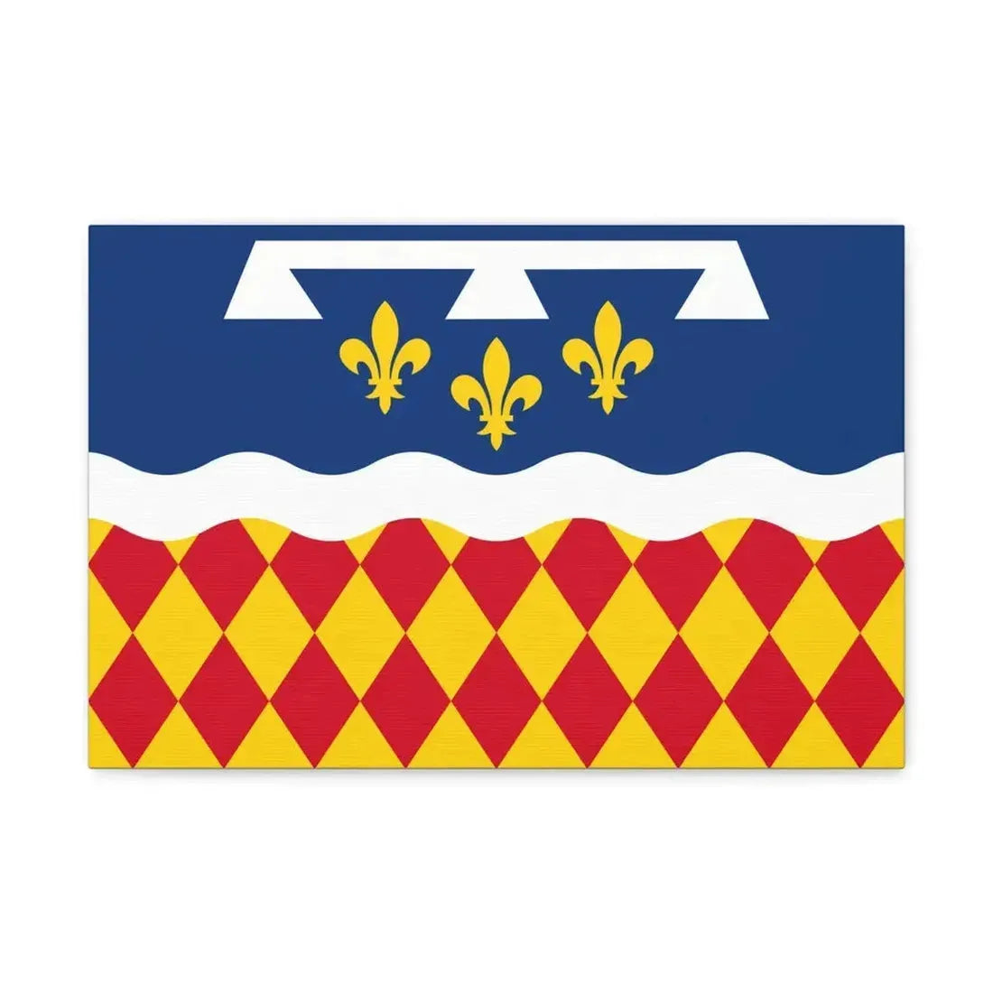 Flag of Charente France 2 - Canvas Wall Art - The Sticker Space