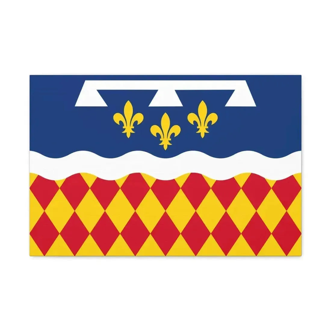 Flag of Charente France 2 - Canvas Wall Art - The Sticker Space