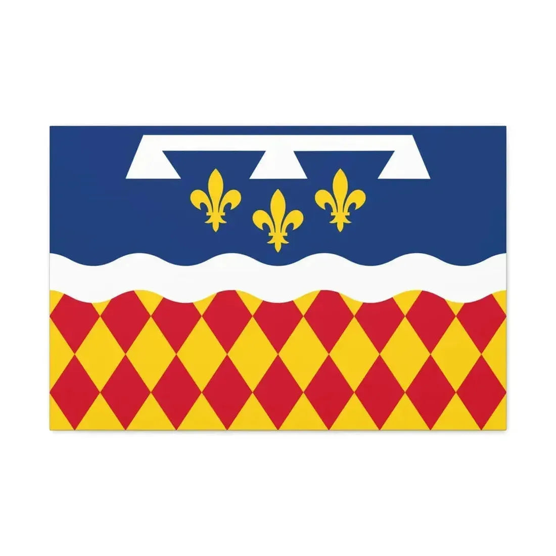 Flag of Charente France 2 - Canvas Wall Art - The Sticker Space