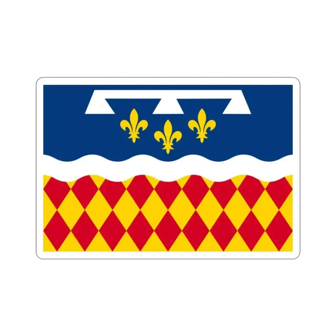 Flag of Charente France 2 STICKER Vinyl Die-Cut Decal 2 Inch - The Sticker Space