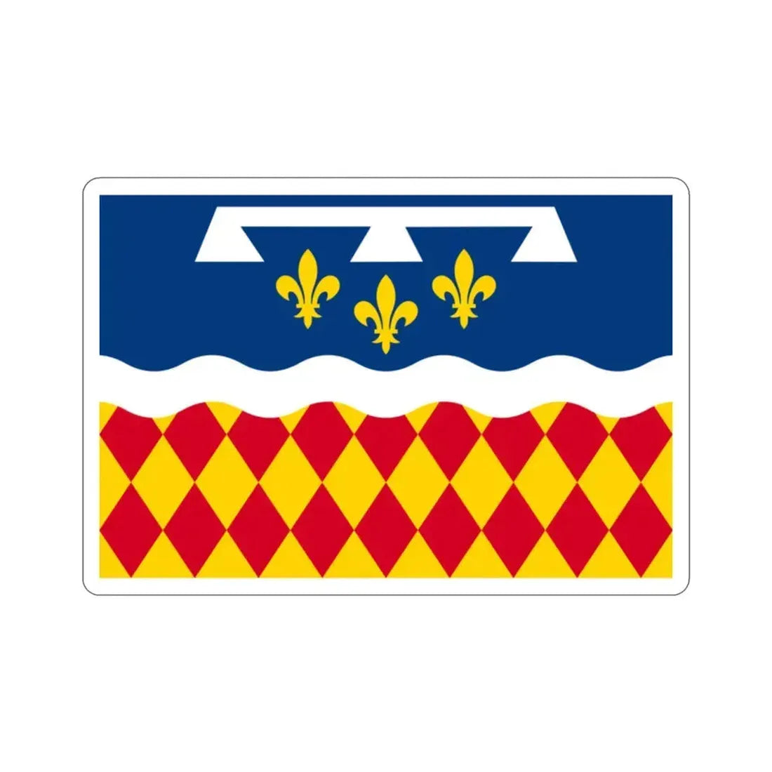 Flag of Charente France 2 STICKER Vinyl Die-Cut Decal 2 Inch - The Sticker Space