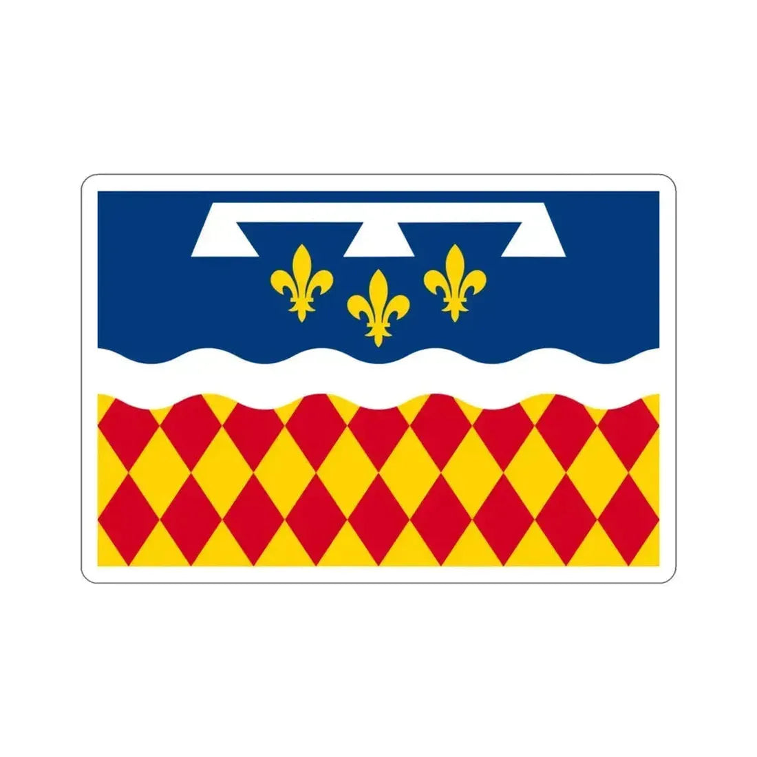 Flag of Charente France 2 STICKER Vinyl Die-Cut Decal 3 Inch - The Sticker Space