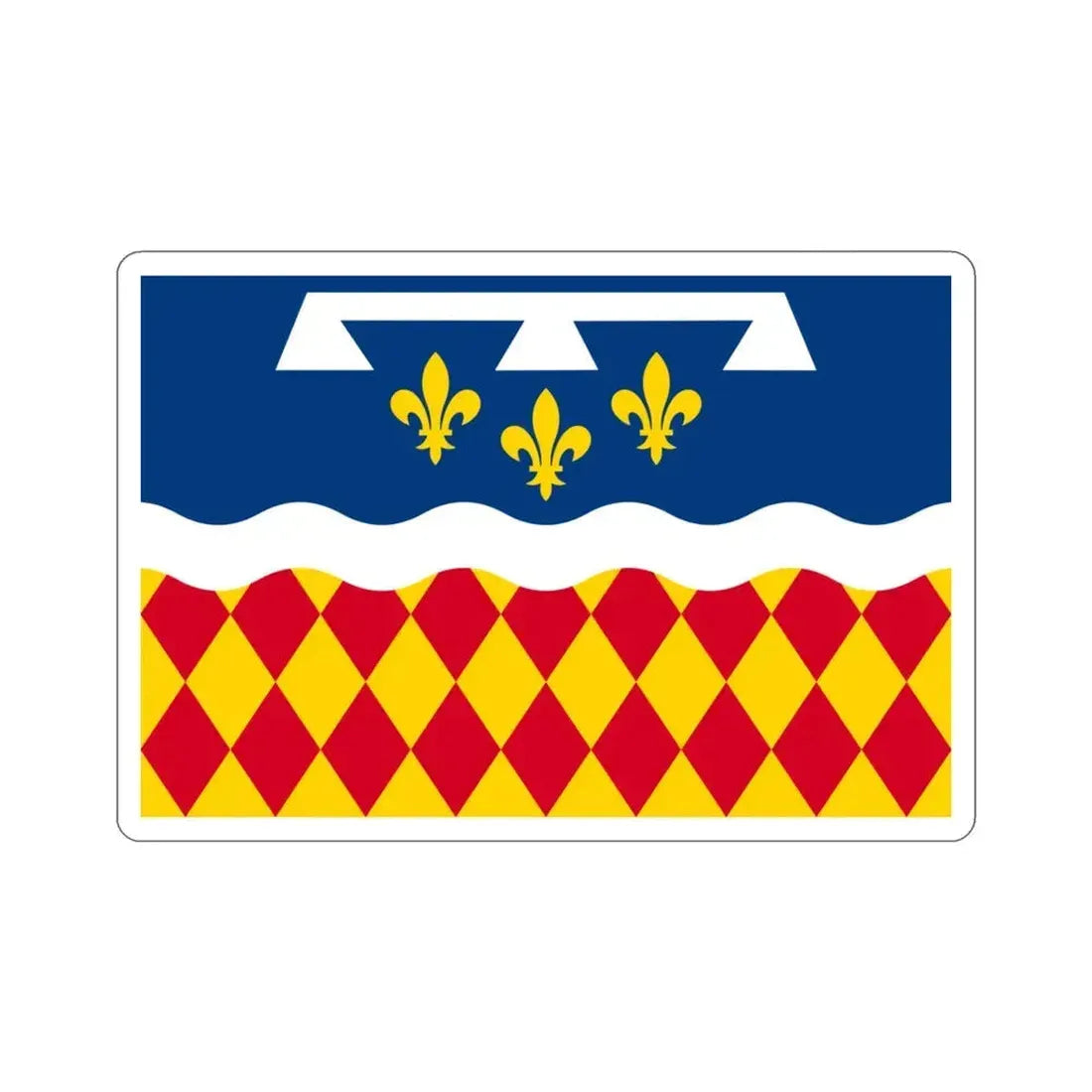 Flag of Charente France 2 STICKER Vinyl Die-Cut Decal 3 Inch - The Sticker Space