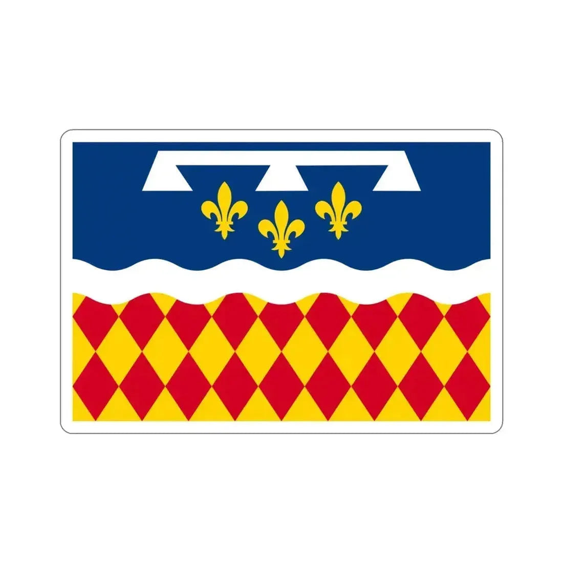 Flag of Charente France 2 STICKER Vinyl Die-Cut Decal 4 Inch - The Sticker Space
