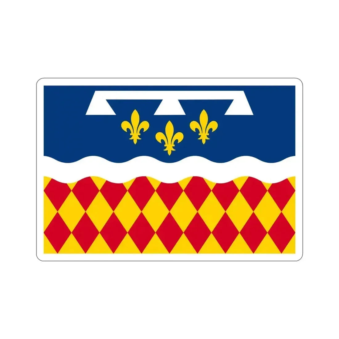 Flag of Charente France 2 STICKER Vinyl Die-Cut Decal 4 Inch - The Sticker Space