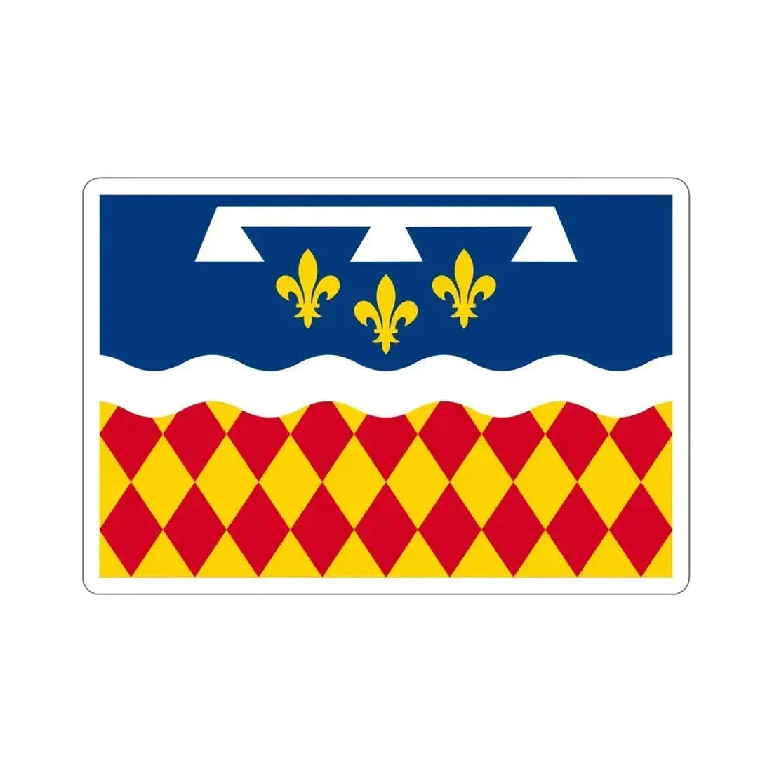 Flag of Charente France 2 STICKER Vinyl Die-Cut Decal 5 Inch - The Sticker Space