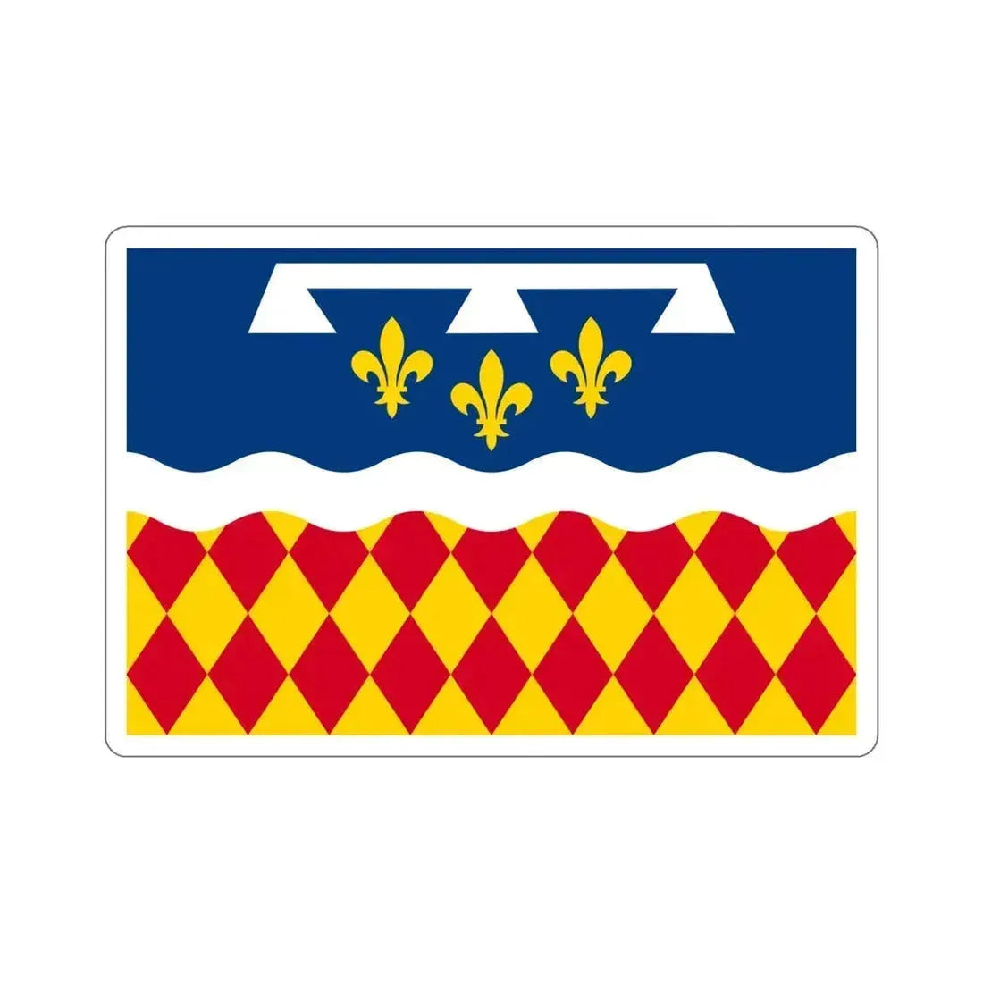 Flag of Charente France 2 STICKER Vinyl Die-Cut Decal 6 Inch - The Sticker Space