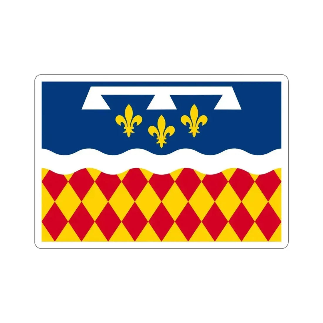 Flag of Charente France 2 STICKER Vinyl Die-Cut Decal 6 Inch - The Sticker Space