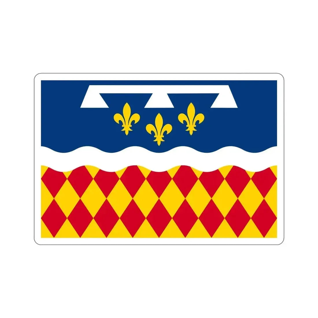 Flag of Charente France 2 STICKER Vinyl Die-Cut Decal - The Sticker Space