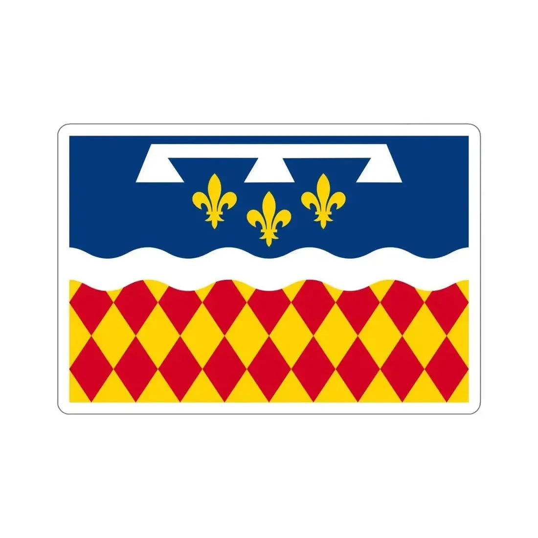 Flag of Charente France 2 STICKER Vinyl Die-Cut Decal - The Sticker Space