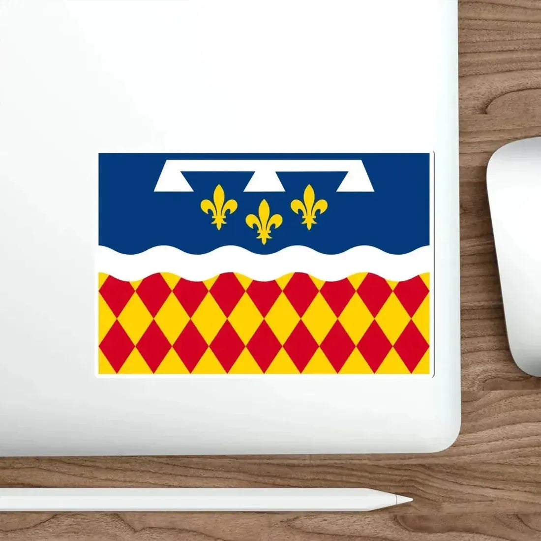 Flag of Charente France 2 STICKER Vinyl Die-Cut Decal - The Sticker Space