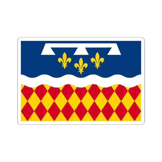 Flag of Charente France 2 - STICKER Vinyl Kiss-Cut Decal 2 Inch White - The Sticker Space