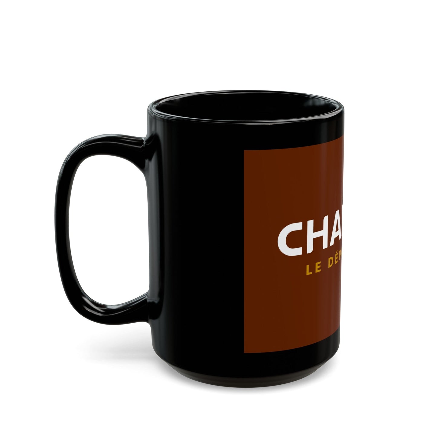 Flag of Charente France - Black Coffee Mug-The Sticker Space