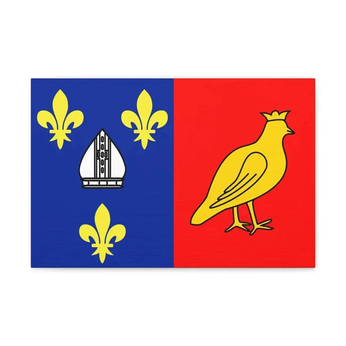 Flag of Charente Maritime France 2 - Canvas Wall Art 18″ x 12″ 1.25" - The Sticker Space
