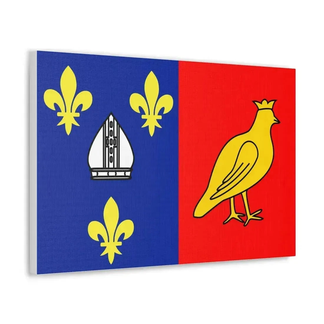 Flag of Charente Maritime France 2 - Canvas Wall Art - The Sticker Space