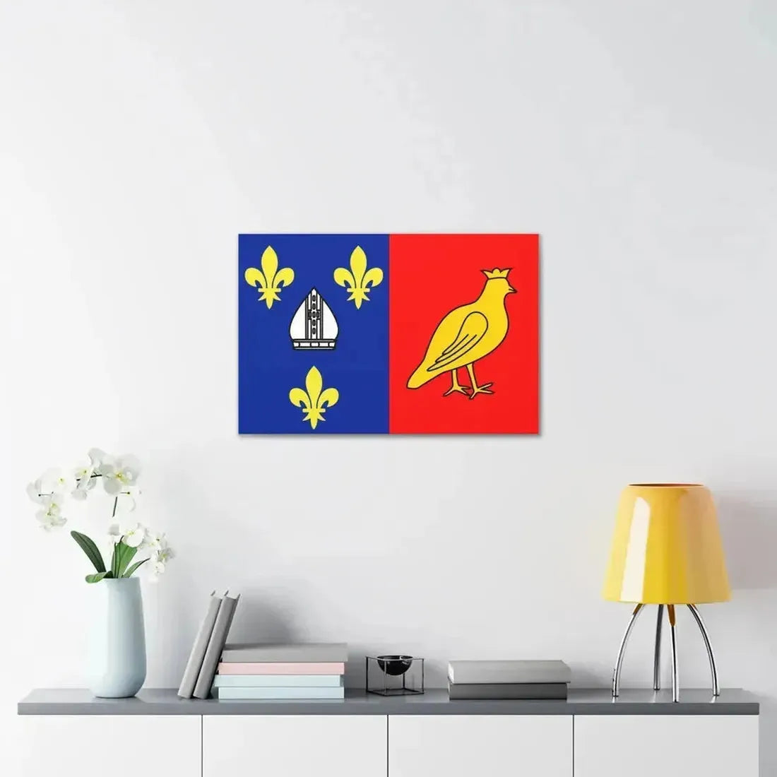 Flag of Charente Maritime France 2 - Canvas Wall Art - The Sticker Space