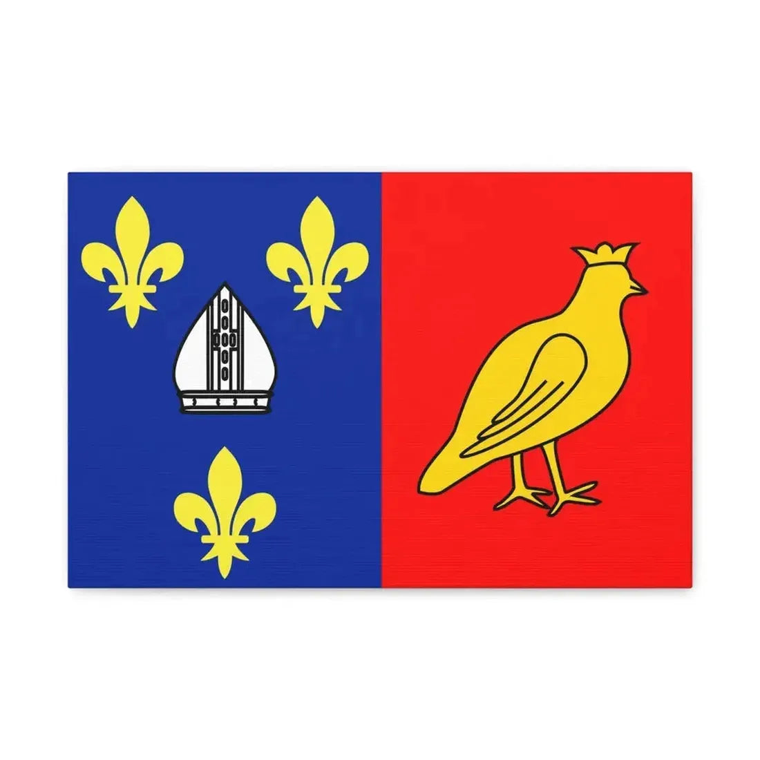 Flag of Charente Maritime France 2 - Canvas Wall Art - The Sticker Space