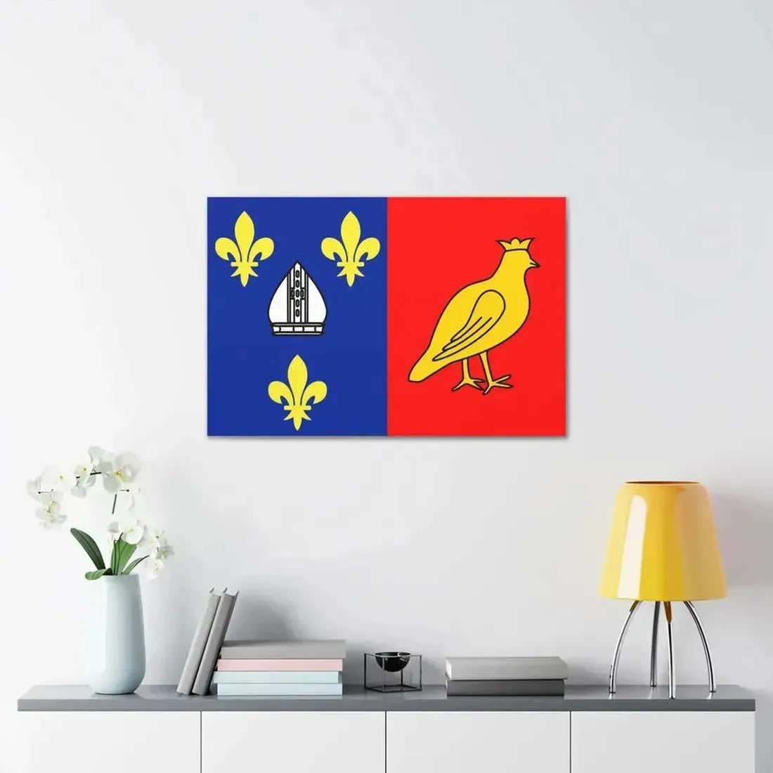 Flag of Charente Maritime France 2 - Canvas Wall Art - The Sticker Space