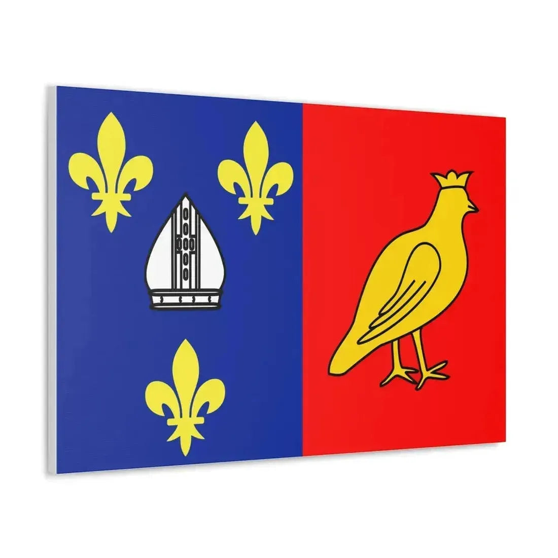 Flag of Charente Maritime France 2 - Canvas Wall Art - The Sticker Space