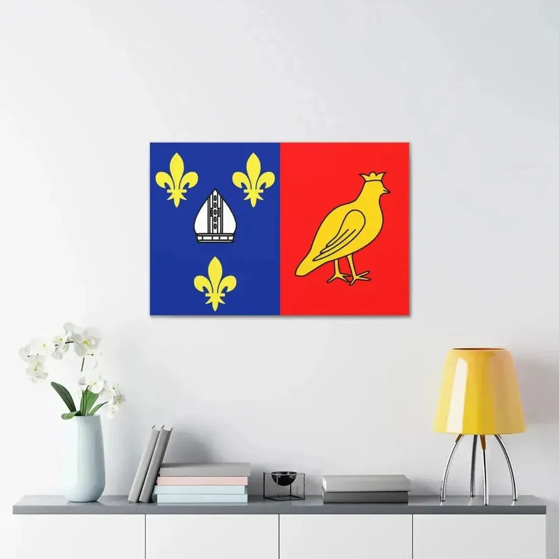 Flag of Charente Maritime France 2 - Canvas Wall Art - The Sticker Space