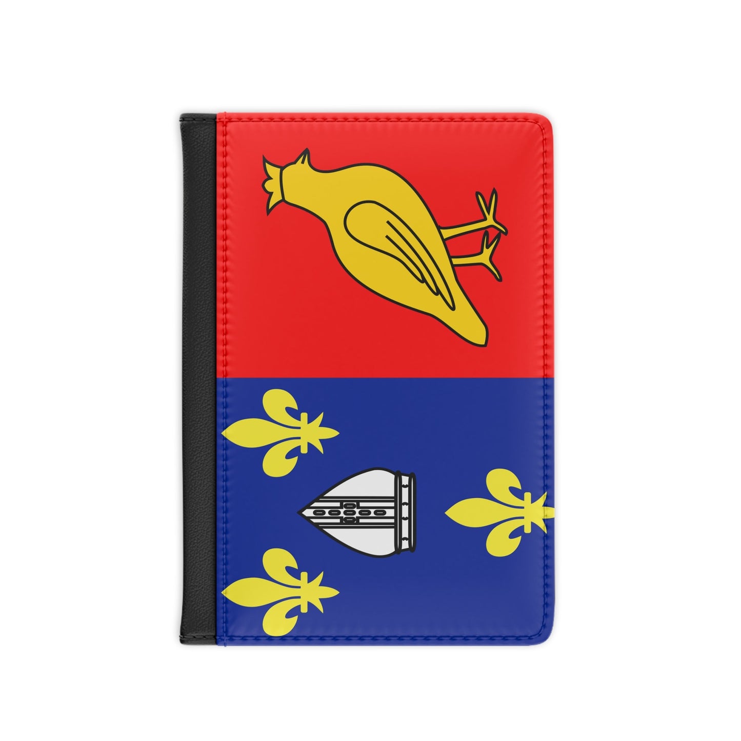 Flag of Charente Maritime France 2 - Passport Holder-3.9" x 5.8"-The Sticker Space