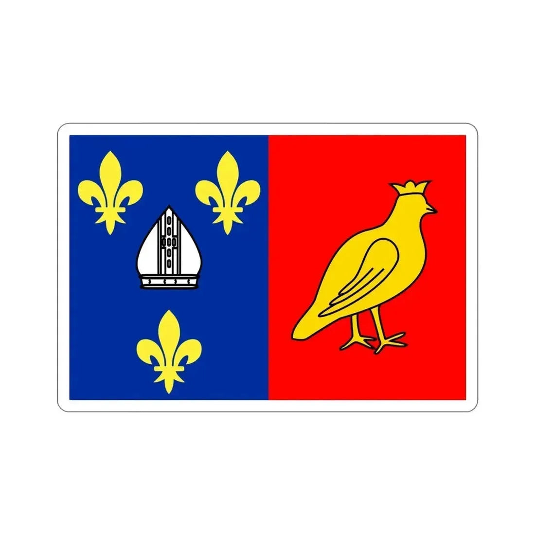 Flag of Charente Maritime France 2 STICKER Vinyl Die-Cut Decal - The Sticker Space