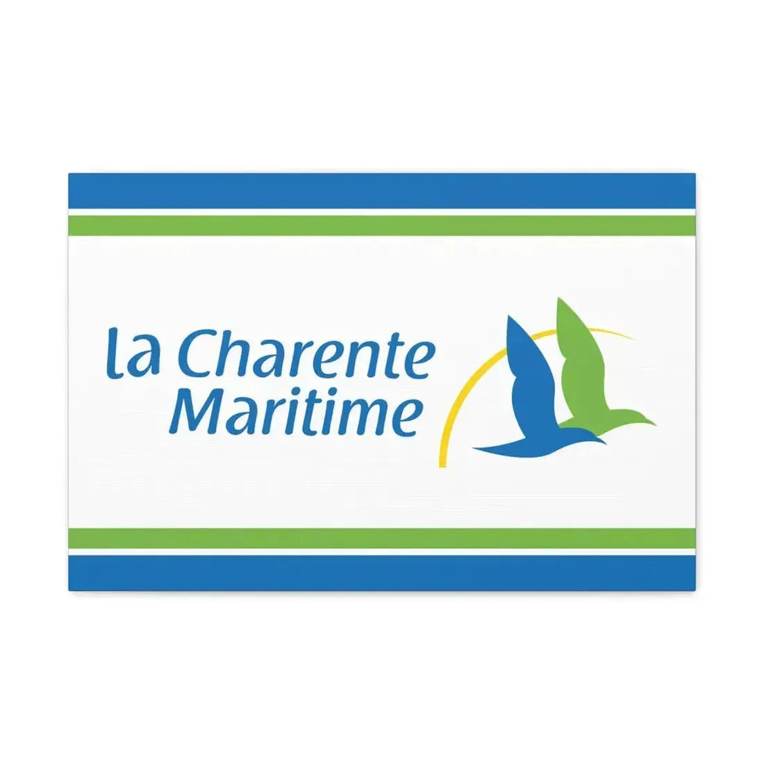 Flag of Charente Maritime France - Canvas Wall Art 24″ x 16″ 1.25" - The Sticker Space