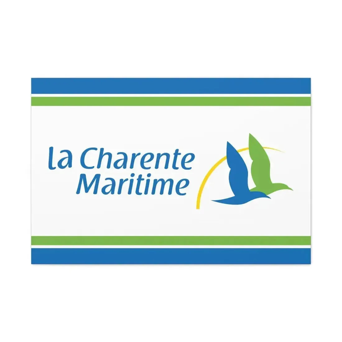 Flag of Charente Maritime France - Canvas Wall Art 36" x 24" 1.25" - The Sticker Space