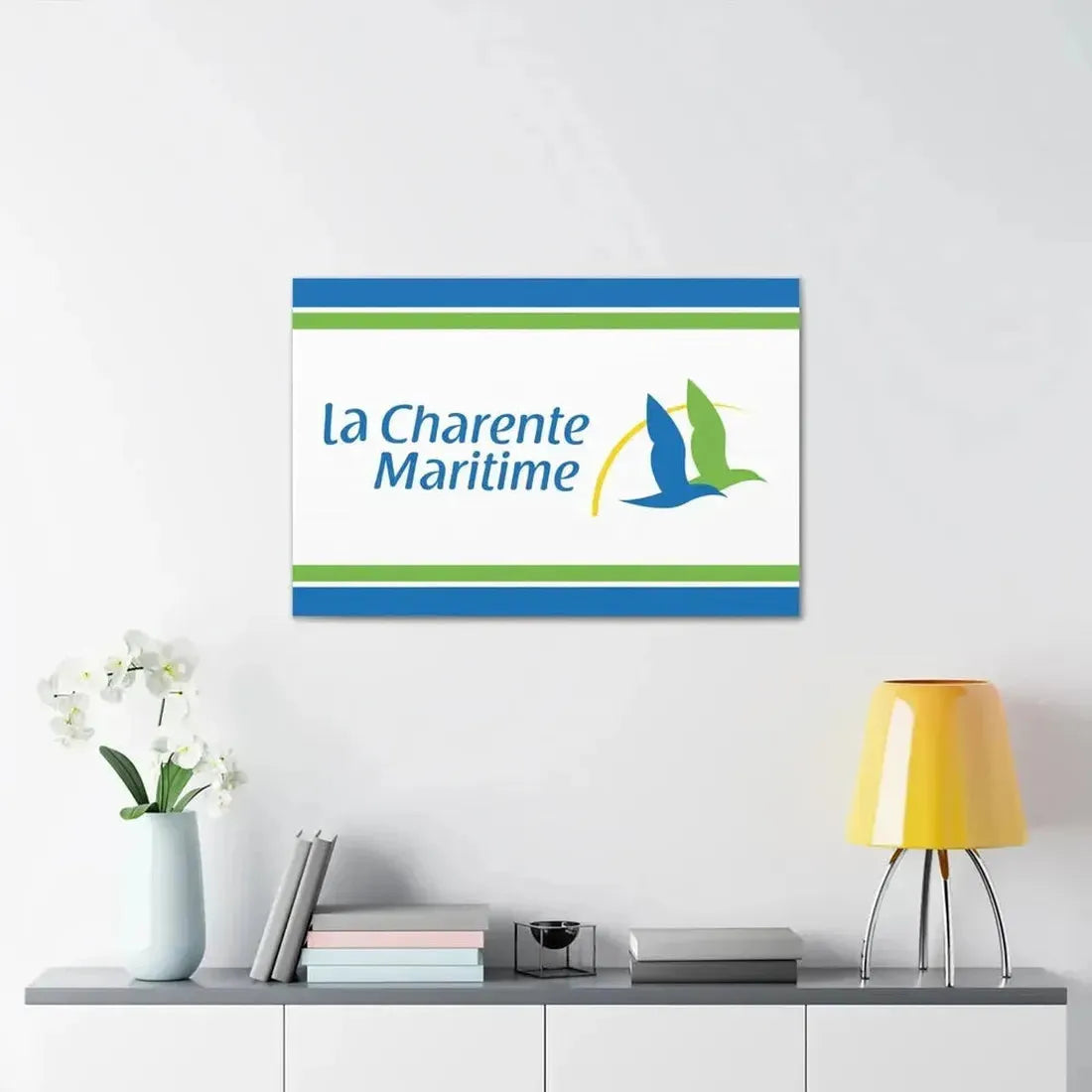 Flag of Charente Maritime France - Canvas Wall Art - The Sticker Space