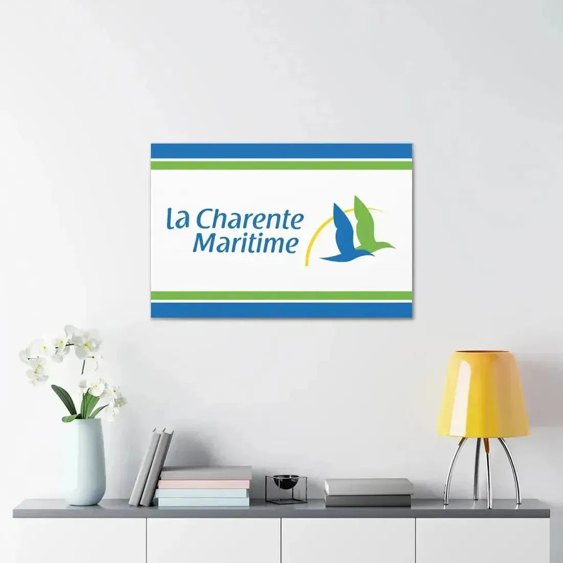 Flag of Charente Maritime France - Canvas Wall Art - The Sticker Space