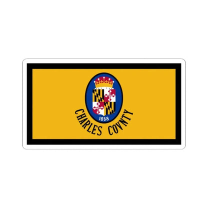 Flag of Charles County Maryland (United States) STICKER Vinyl Kiss-Cut Decal 2 Inch White - The Sticker Space
