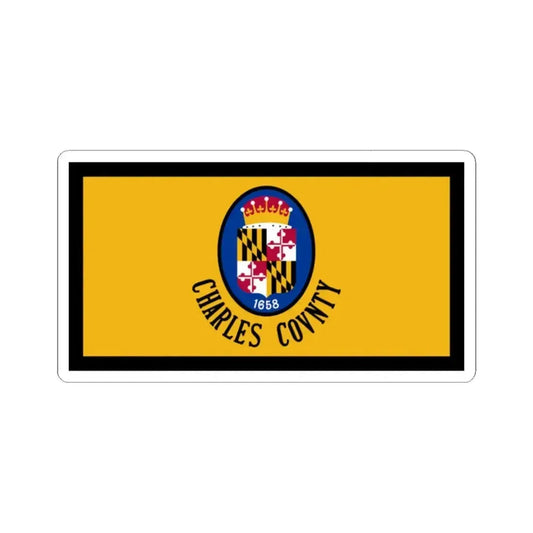 Flag of Charles County Maryland (United States) STICKER Vinyl Kiss-Cut Decal 2 Inch White - The Sticker Space