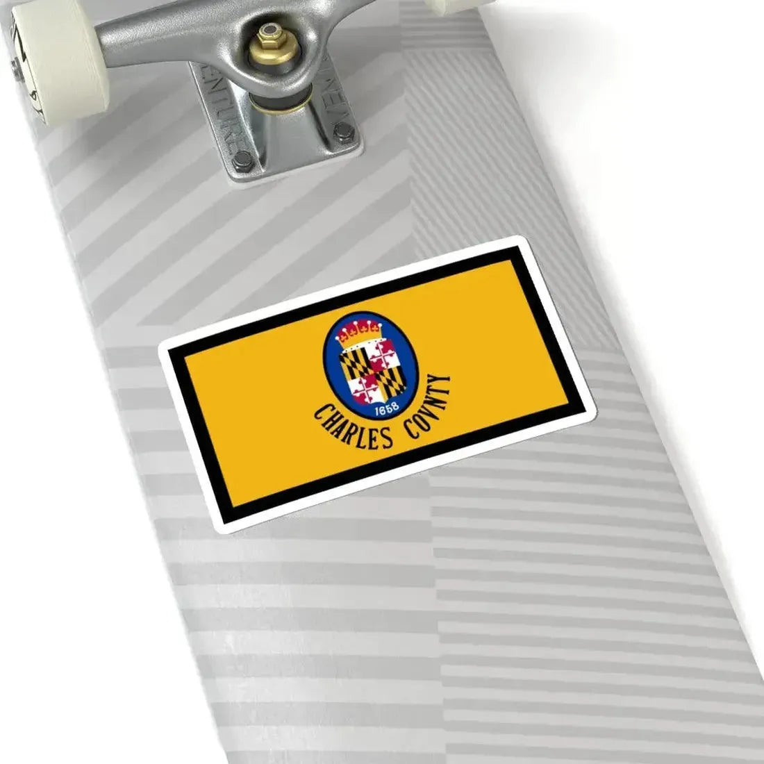 Flag of Charles County Maryland (United States) STICKER Vinyl Kiss-Cut Decal - The Sticker Space