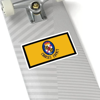 Flag of Charles County Maryland (United States) STICKER Vinyl Kiss-Cut Decal - The Sticker Space