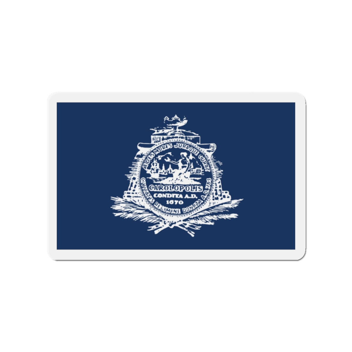 Flag of Charleston South Carolina - Die-Cut Magnet-2" x 2"-The Sticker Space