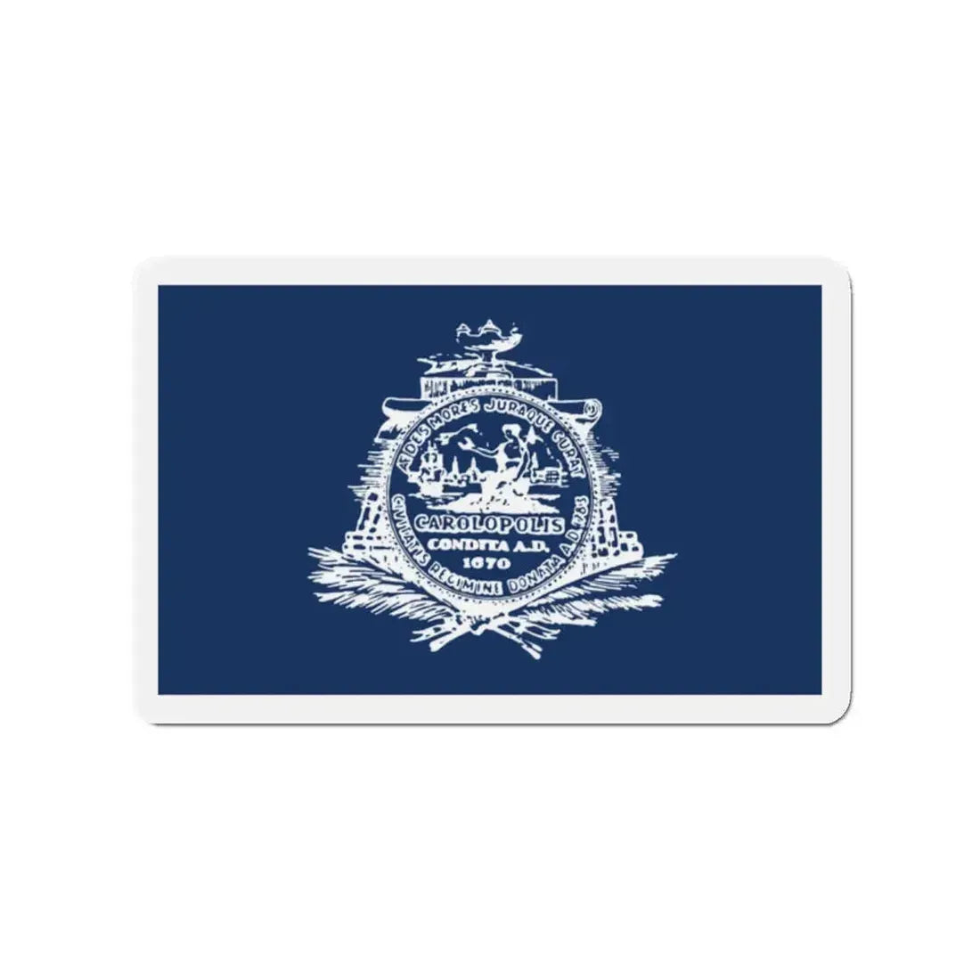 Flag of Charleston South Carolina - Refrigerator Magnet 2 Inch - The Sticker Space