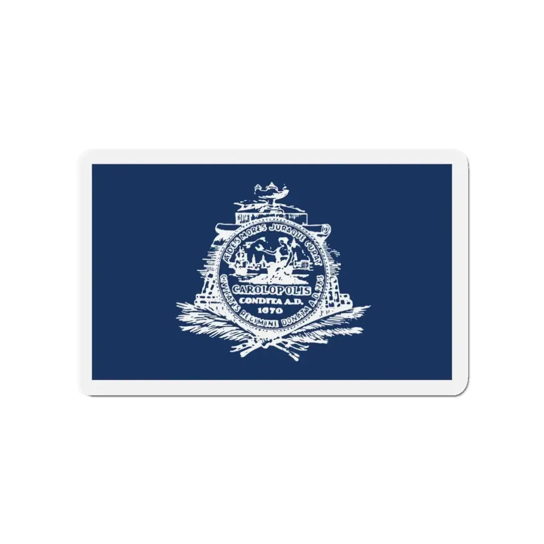 Flag of Charleston South Carolina - Refrigerator Magnet 3 Inch - The Sticker Space