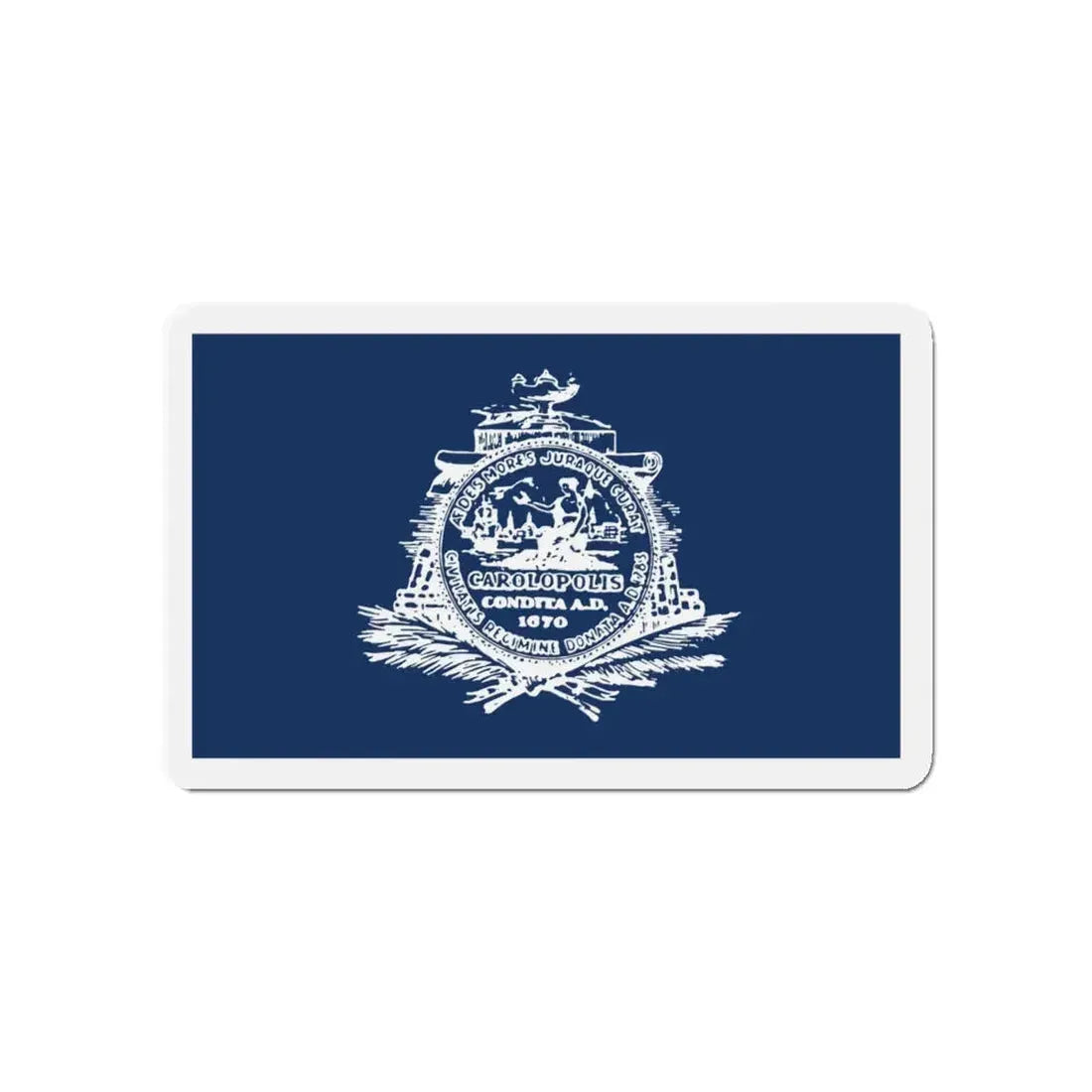 Flag of Charleston South Carolina - Refrigerator Magnet 4 Inch - The Sticker Space