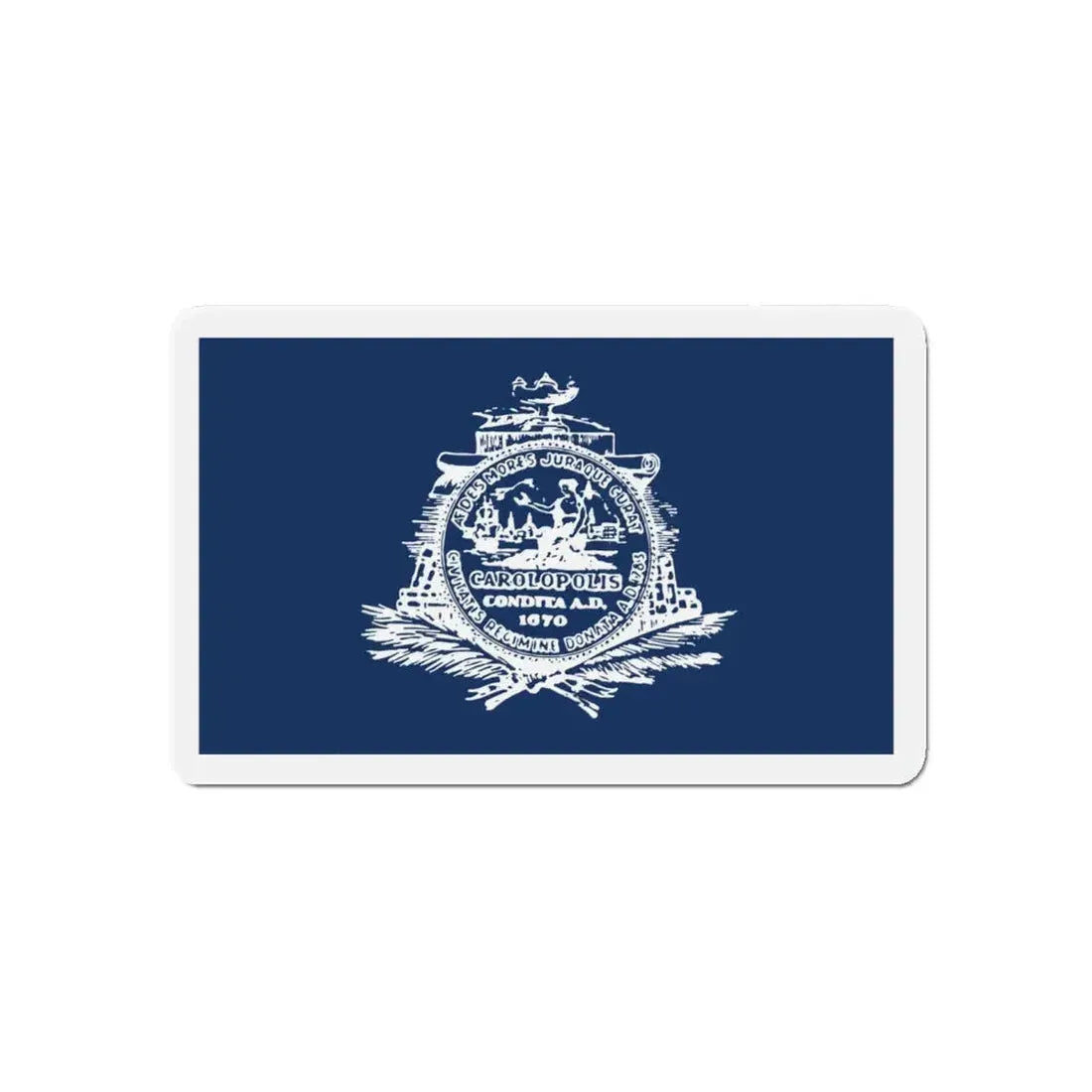 Flag of Charleston South Carolina - Refrigerator Magnet 5 Inch - The Sticker Space