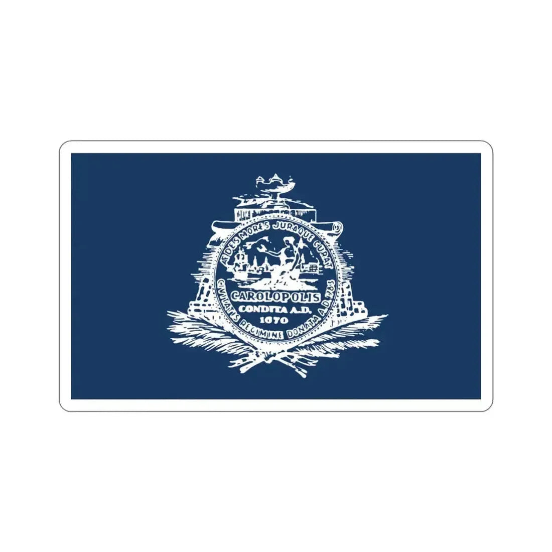 Flag of Charleston South Carolina USA STICKER Vinyl Die-Cut Decal 3 Inch - The Sticker Space