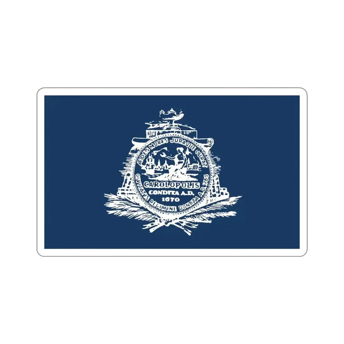 Flag of Charleston South Carolina USA STICKER Vinyl Die-Cut Decal 4 Inch - The Sticker Space